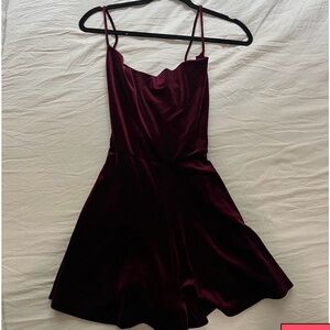 Elegant Burgundy Velvet Romper